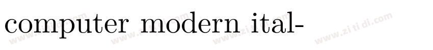 computer modern ital字体转换